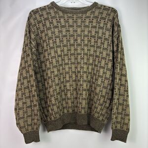 Vintage Farah Grandpa Style Knit Acrylic Pullover Men’s Sweater Size Medium